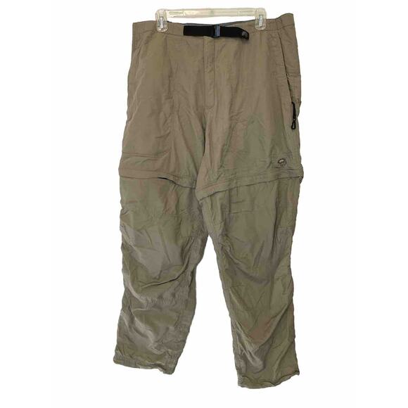 Mountain Hardwear Pants Mens XL Gorpcore Beige Convertible Nylon Belt Hiking - Picture 1 of 13